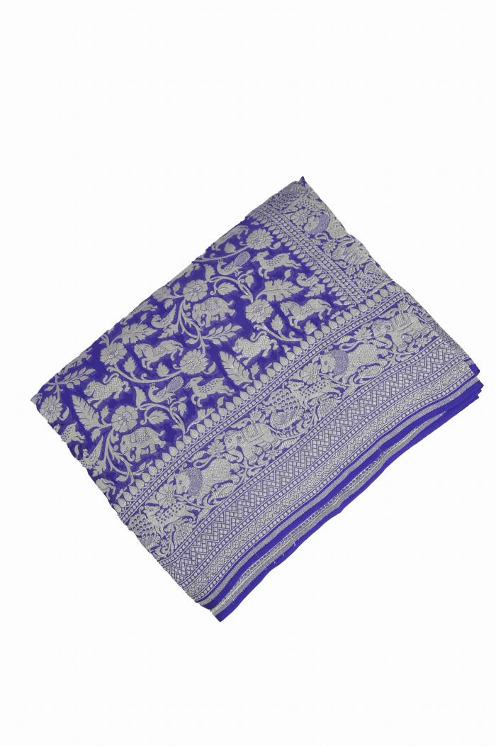  Uda Khaddi Crape Power Loom Banarasi Saree