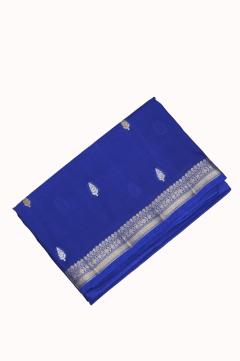 Royal Blue Katan Silk Banarasi Saree 