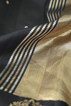 Black Mango Silk Handloom Banarasi saree