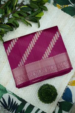 Bottle Green Raw Mango Silk Zari Saree