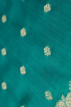 Pure Banarasi Chynia Sapphire Silk Saree