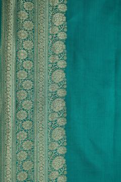 Pure Banarasi Chynia Sapphire Silk Saree