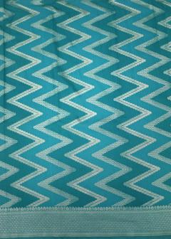 Pure Banarasi Rama Green Moonga Silk 3 Piece Suit