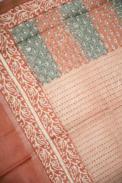 Banarasi Chanderi Cotton Dusty Strawberry Suit