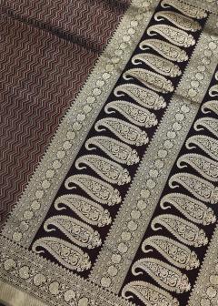 Pure Banarasi Black Tissue Saree